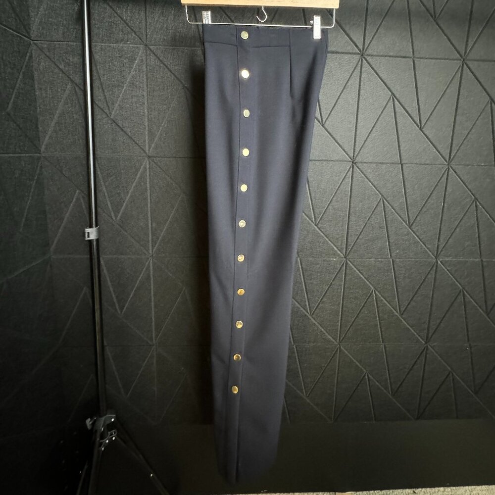 ZARA WOMAN WOOL NAUTICAL PANTS w/GOLD BUTTONS